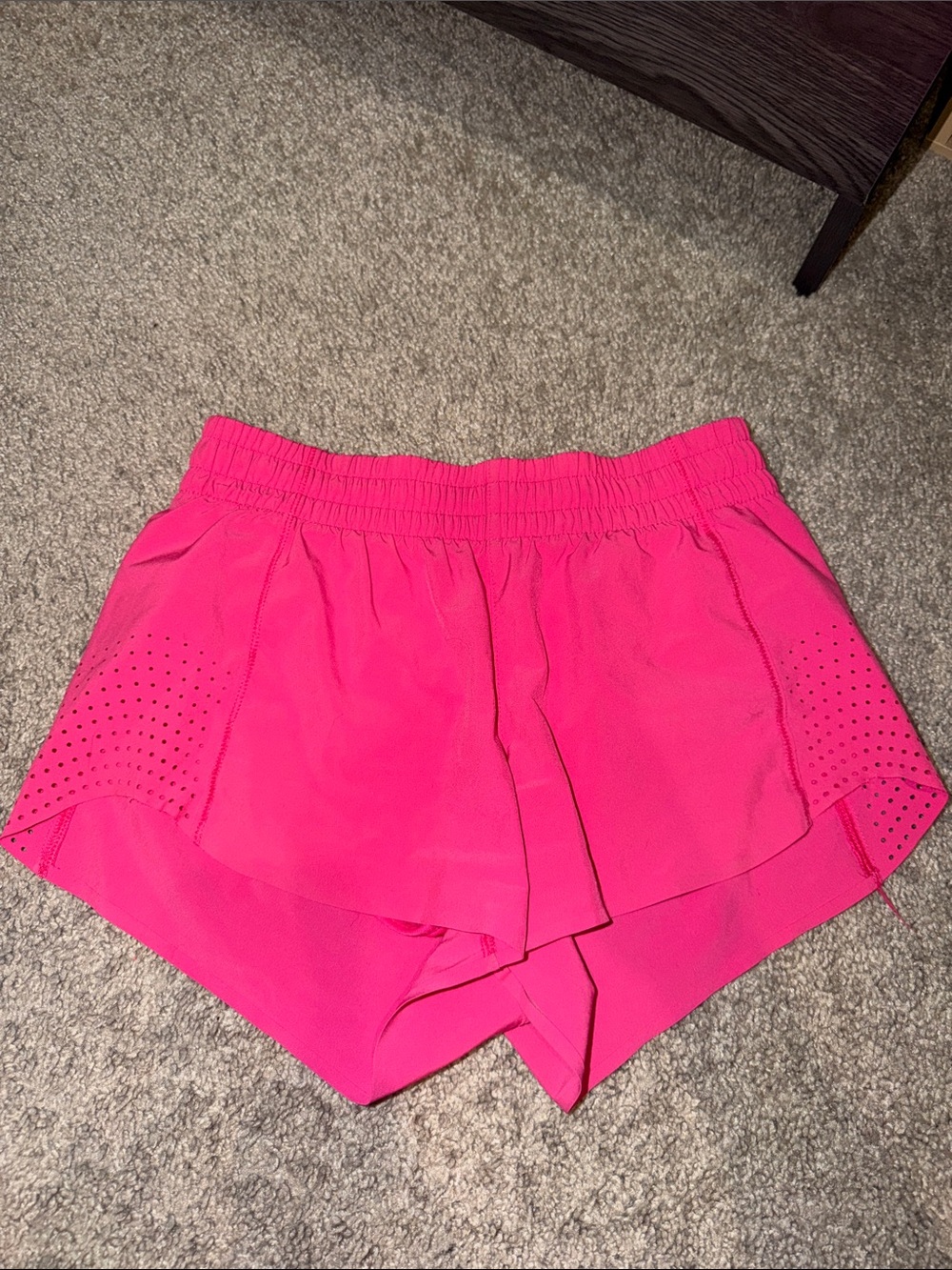 Women's Athleta Hot Pink Athletic Shorts with Laser-Cut Detail